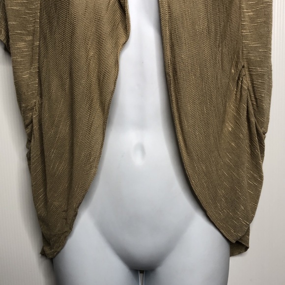 Mandee Taupe Dolman Short Sleeved Cardigan - Picture 3 of 10